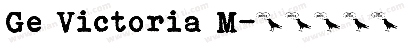 Ge Victoria M字体转换